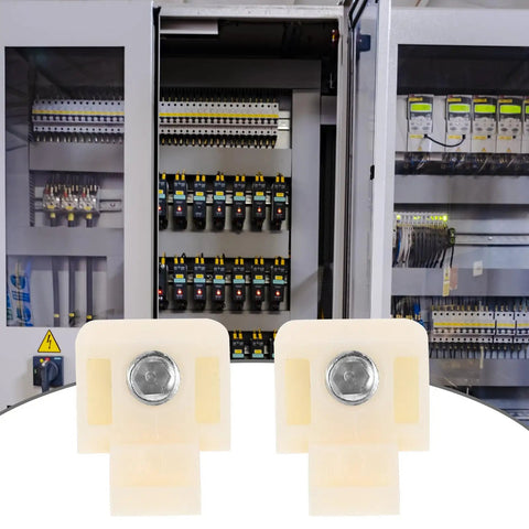 30 Pack White Nylon Electronic Equipment Connector Screws For Electrical Box Enclosures And Control Chassis Panels in use with electric controls.