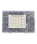Go-To 700 Piece Stainless Steel Screw Set With Four Sizes 4-40, 6-32, 8-32, 10-24 Phillips Pan Head Screws shown in a storage case