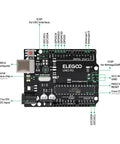 Uno Project Super Starter Kit For Beginners With A 22 Lesson PDF Tutorial Beginner Friendly Electronics Lab Uno R3 Board