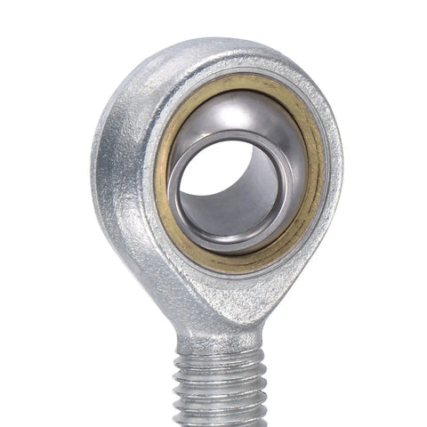 2 Pack Spherical Rod End Bearing 12mm Bore M12x1.75 Right Hand Male Thread Connector Self Lubricated Joint 13 Degree Misalignment Steel Body With Hardened Bearing Ball Ideal For Hydraulic Cylinders And Heavy Duty Machinery close-up