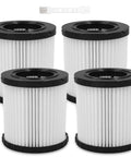 Pro Grade Washable Vacuum Filter Set Four Pack For 20V Dry And Wet Vacuums DCV580H DCV581H shown with cleaning brush
