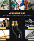 Dual Rotary 1 Inch NPT Fuel Hose Swivel for Quick Fuel Transfers 360 Degree Rotation at Both Ends Fits Pumps and Nozzles 2 Pack with Easy Angle Adjustment for Faster Mess Free Fueling, 1 inch NPT brass and black swivel