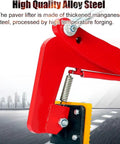 Badass Heavy Duty Granite Moving Clamps And Stone Paver Lifter With Tough Manganese Steel Build, highlighted detail of clamp mechanism.