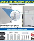 12 By 10 By 6 Inch Steel Electrical Junction Box NEMA 4X Indoor Outdoor Enclosure with accessories and wall mounting detail