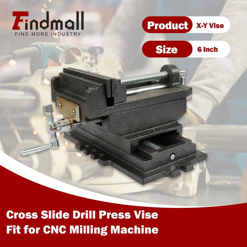 6 Inch Cross Slide Drill Press Vise Heavy Duty Benchtop X Y Compound Vise For CNC Milling And Drilling Machines Cast Iron
