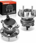 Two Pack Rear Wheel Bearing And Hub Assembly With ABS And 5-Lug For Ford Escape 2013 2019 C-Max 2013 2018 And Lincoln MKC 2015 2019 FWD Compatible Direct Fit Replacement For Easy Install And Long Lasting Durability shown with box packaging.
