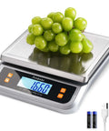 Beefy 88lb Heavy Duty Commercial Food Scale for Kitchen and Bakery with Stainless Steel Platform and LCD Display