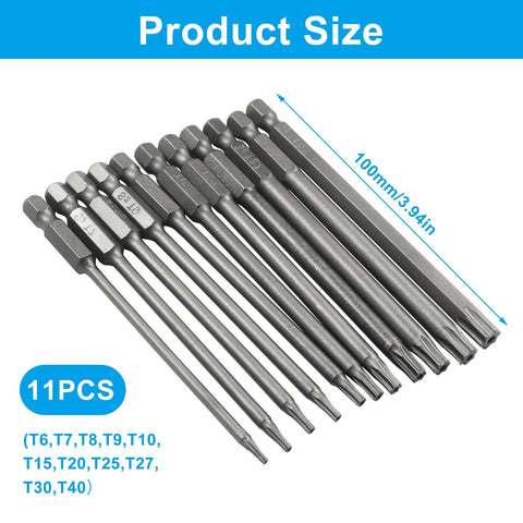 Master Grade Magnetic Torx Bit Collection Featuring T6 Through T40 Security Tips Constructed From Badass Alloy Steel For Zero Hassle Vacuum Servicing And A Dependable Gear Stack That Holds Up Great, 11-piece kit.