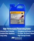 Advanced Pro Grade Penetrating Sealer For Countertops Stone Tile And Grout That Locks In Moisture Fights Water And Stains Bottle