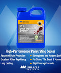 Advanced Penetrating Stone Grout Tile And Countertop Sealer Blocks Water Stains And Slipping Hazards With A No Hassle Tough As Nails Formula Inside A Gallon Jug For Easy Home Upkeep.