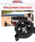 RV Awning Drive Head Gear Pack Compatible With 373566 And 266149 shown with outdoor scene
