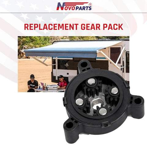 RV Awning Drive Head Gear Pack Compatible With 373566 And 266149 shown with outdoor scene