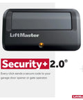 Model 891LM Security Plus 2.0 One Button Gate Opener Remote With Visor Clip Pack Of Two Batteries Included shown close up.