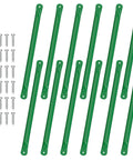 12 green metal rungs with screws from 21 Inch Monkey Bars Kit Playground Rungs For Backyard And Indoor Outdoor Use 12 Pcs Metal Monkey Bars Set Green Sturdy Steel Build Supports Up To 300 Lbs Easy Install Playset Accessory.