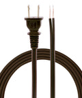 8 Foot Lamp Cord With Polarized Molded Plug 2 Prong UL Listed Brown For DIY Repair And Replacement Perfect For Lamps And Fixtures