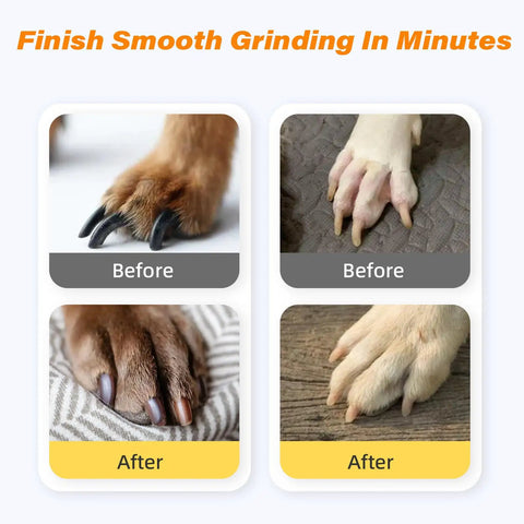 Before and after using Replacement Diamond Grinding Wheel For Dog Nail Grinder Compatible With N10 N20 N30 N50 N60 N65