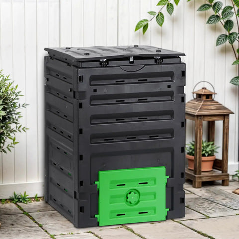 120 Gallon Big Capacity Compost Bin BPA Free Outdoor Composting Tumbler For Garden With Rugged PP Construction