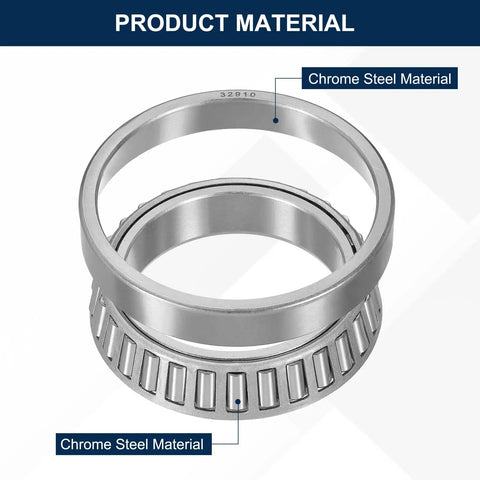 Tapered Roller Bearing Cone And Cup Set 50mm Bore 72mm OD 15.5mm Thick Chrome Steel ABEC 3 High Load Heavy Duty