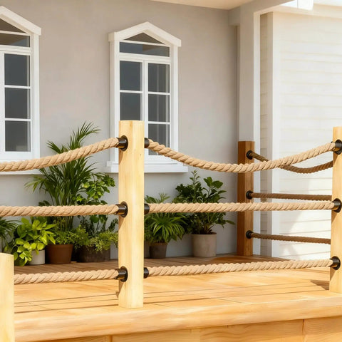 304 Stainless Steel Rope Railing Bracket Kit, 2 Inch Black Rope Support With Screws, 4 Pack For Deck, Marine, Garden, Hemp Fence Railing System, Rustproof And Durable