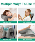 Office Chair Headrest Pillow Attachment And Desk Nap Cushion With Comfy Memory Foam Neck Support, U Shape Hanger Design multiple uses