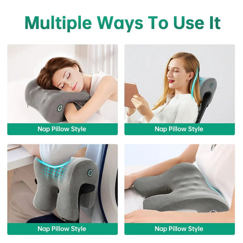 Office Chair Headrest Pillow Attachment And Desk Nap Cushion With Comfy Memory Foam Neck Support, U Shape Hanger Design multiple uses