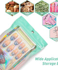 Holographic Mylar Bags With Clear Window And Odor Proof Seal Pouches for food and small items, reusable, green and pink, 4.3x7.5in.