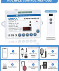 DIHOOL DC motor controller in white plastic case, supports 6–30V, with WiFi and remote control