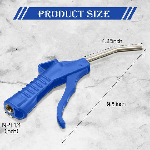 Eight Piece Air Blow Gun Set With Pistol Grip For Air Compressors Industrial And Home Cleaning Tool Kit Hard To Reach Dust Remover Nozzles