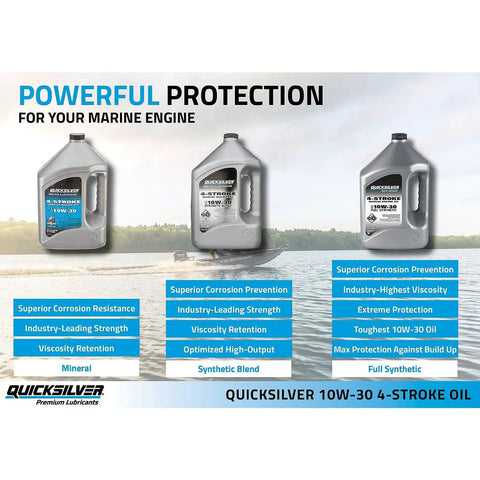 Beefy 10W-30 4-Stroke Marine Engine Oil One Gallon For Outboards, Inboards And Sterndrives, Shields Against Corrosion And Wear, Holds Viscosity And Shear Strength, Ready To Roll For All Your 4-Stroke Boat Motors