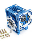40 To 1 NMRV040 Worm Gearbox Reducer For Nema 34 Stepper And Servo Motors RV40 with metal gearhead and bolts, 86mm flange