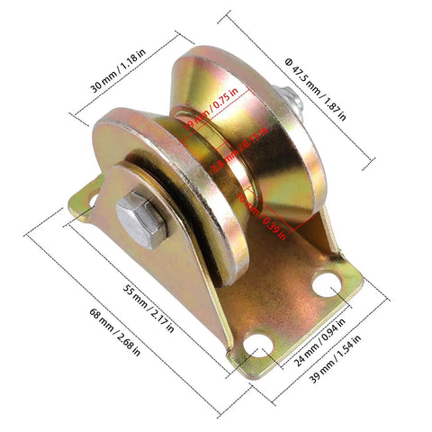 8 Pack 2 Inch V Groove Wheels Built Like A Tank Using Bombproof 1045 Steel And Rust Busting Plating To Roll Ridiculously Smooth On Any Heavy Duty Sliding Gate Track, dimensioned wheel component.