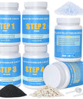 Rock Tumbler Grit Kit Pro Grade 10 Pound Refill Media for Polishing Up to 70 Lbs of Rocks, 4 Step Polish Media Pack shown