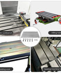 Badass Straight Up Heavy Duty 6061 Anodized Aluminum T Slot Plate Fixturing Table For CNC Milling And Garage Builds Featuring Rock Solid Press Clamp Support With Vacuum Suction Mounting Kit shown on CNC workbench and milling setups.
