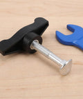 Upgrade Your Lawn Mower With These 4 Piece Handle Bolt Replacement Kit Featuring Durable Abs And Steel Wing Knob Screws For A Reliable Grip, Quick Release Design, And Smooth Adjustments Perfect For DIY Yard Work And Tough Maintenance Jobs. black ABS wing knob bolt with steel screw and wrench