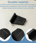 Thirty Piece Window Screen Pull Tabs And Spline Channel Lift Tools For Effortless Door Repair Durable Plastic Sliders showing black tab on surface.