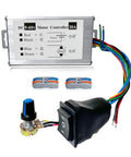 DC Motor Speed Controller With Pulse Width Modulation PWM For 12V 24V 36V 48V 60V Systems Dimmer Governor Monitor 1200W 20A CW CCW Rotary Switches For Motor Fan Fireplace Blower Indoor Duct Fan Ventilation And Power Upgrades showing components and wiring