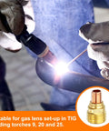 Three Piece Gas Lens Collet Body Kit 45V43 in use for TIG welding torch WP9