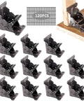 12 Pack Heavy Duty Self Locking Hinges For Folding Tables, steel brackets with screws for easy installation.