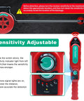 Underground Pipe Locator And Blockage Detector showing sensitivity adjustments for PVC and metal pipes