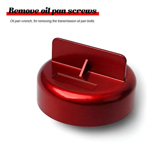 Red zinc alloy tool from 4 Piece Car Transmission Fluid Fill Tool Set For Easy Oil Change, Durable Zinc Alloy Automotive Filling Adapters, Compatible With 725.0 9G Tronic 9 Speed Transmissions, Ideal For Tight Ports And Mess Free Filling