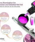 Airbrush Gel Nail Polish Starter Kit With 12 Vibrant High Pigment Colors Hema Free Non Acetone Quick Dry for Smooth Gradients
