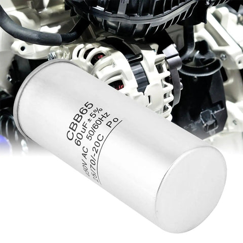 60 UF 450 V AC Run Capacitor For Air Conditioning Compressors And Industrial Motors Waterproof 60 Microfarad Start Unit For Motor Drive Systems Built Tough For Real World HVAC And Commercial Equipment white CBB65 cylinder in HVAC motor