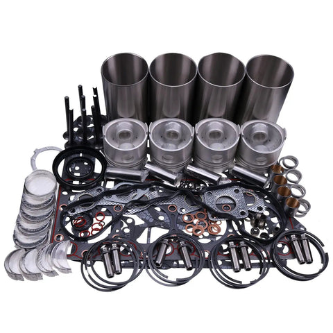 Overhaul Rebuild Kit For Bobcat 743 733 Kubota V1702 V1702B Indirect Injection Turbo Engine Replacement parts displayed