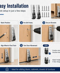 Easy installation guide for Built Tough Vertical Track Roller Wheels With Quiet Rubber Casters For Sliding Barn Doors And Cabinets 110 Lb Bottom Support Kit.