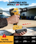 2-In-1 Cordless Brushless Rivet Nut Tool Kit with Dewalt 20V battery compatibility in user’s hand, battery not included