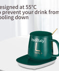 Skip The Lukewarm Sip With This Smart Electric Coffee Mug Warmer Set crafted to keep your desk beverages hot at 55°C.