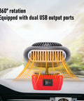 Heavy Duty 200 Watt Battery Powered Space Heater With Dual Heat Modes And 360 Swivel for Garages Trucks. 360° rotation and dual USB ports.