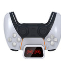 Dual PS5 Controller Charging Station With Rapid Safe Power Indicators Slick Space Saving Build showing two controller slots and charging indicators.