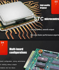 STC microcontroller with copper pathways for electronic performance, showcasing strong multi-board configurations.