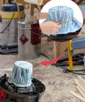 20-Piece Vacuum Filter Kit for 5-Gallon Plus Wet Dry Vacuums setup, showing paper disc filter and retaining band installation.
